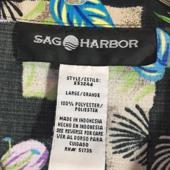 SAG HARBOR Tropical Hawaiian Cruise Summer Beach Poolside Wrinkle Resistant NWOT - Picture 15 of 16